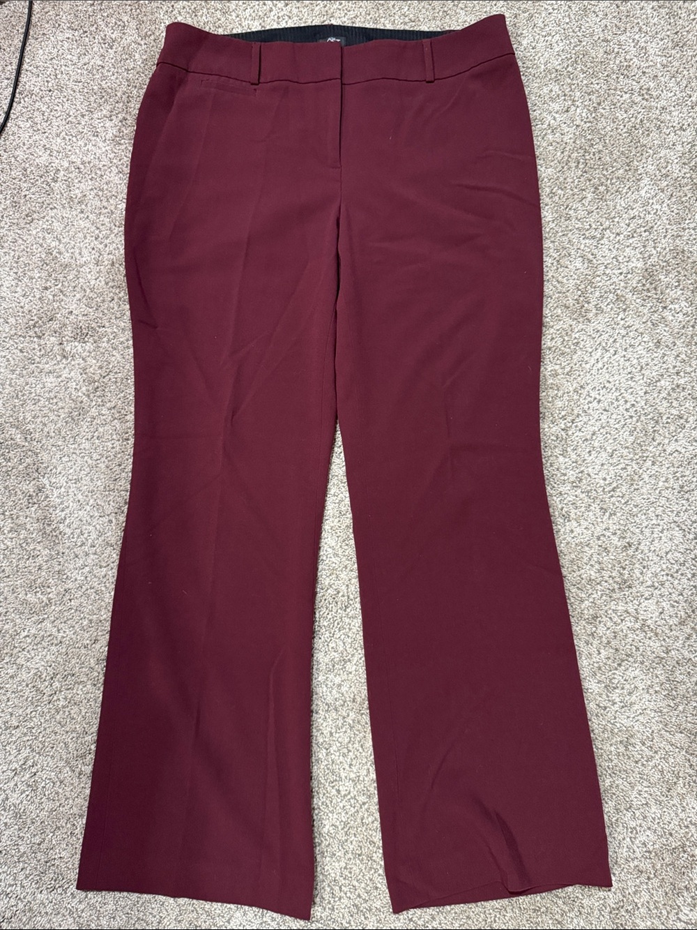 LOFT Women's Burgundy Julie Boot Cut Dress Pants Size 14